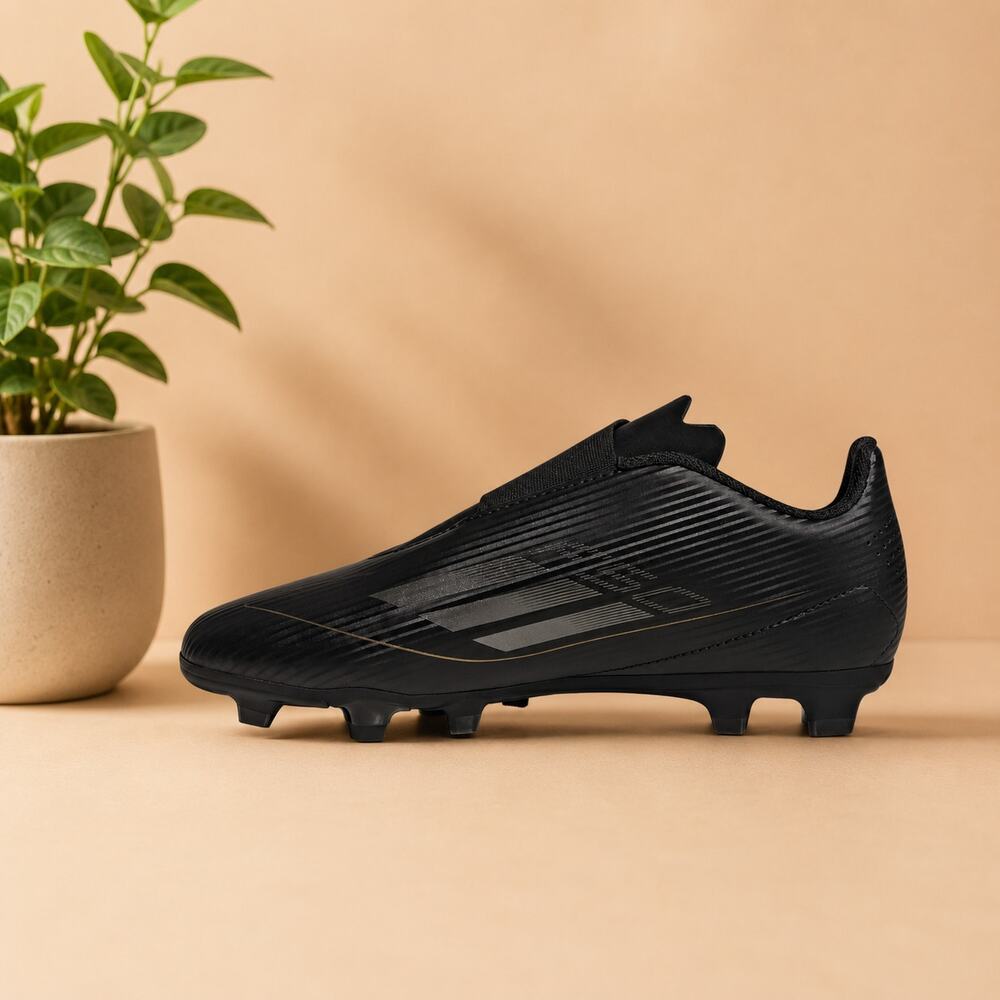 NWT Adidas Kids F50 Club Velcro FG Soccer Cleats Black Gold Size 11.5K (BB)
